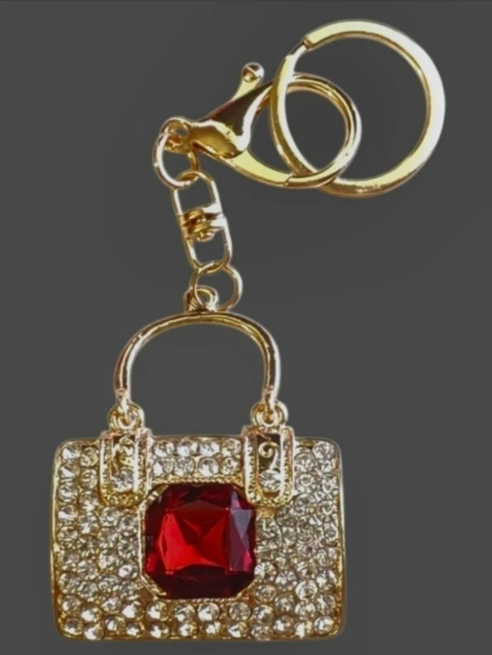 Rhinestone Bag Charm/ Keychain